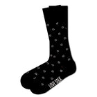 Mini Hearts patterned organic cotton men black dress socks - LOVE SOCK COMPANY