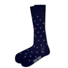 Mini Hearts patterned organic cotton navy blue black dress socks - LOVE SOCK COMPANY