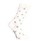 Mini Hearts patterned organic cotton women's white crew socks - LOVE SOCK COMPANY