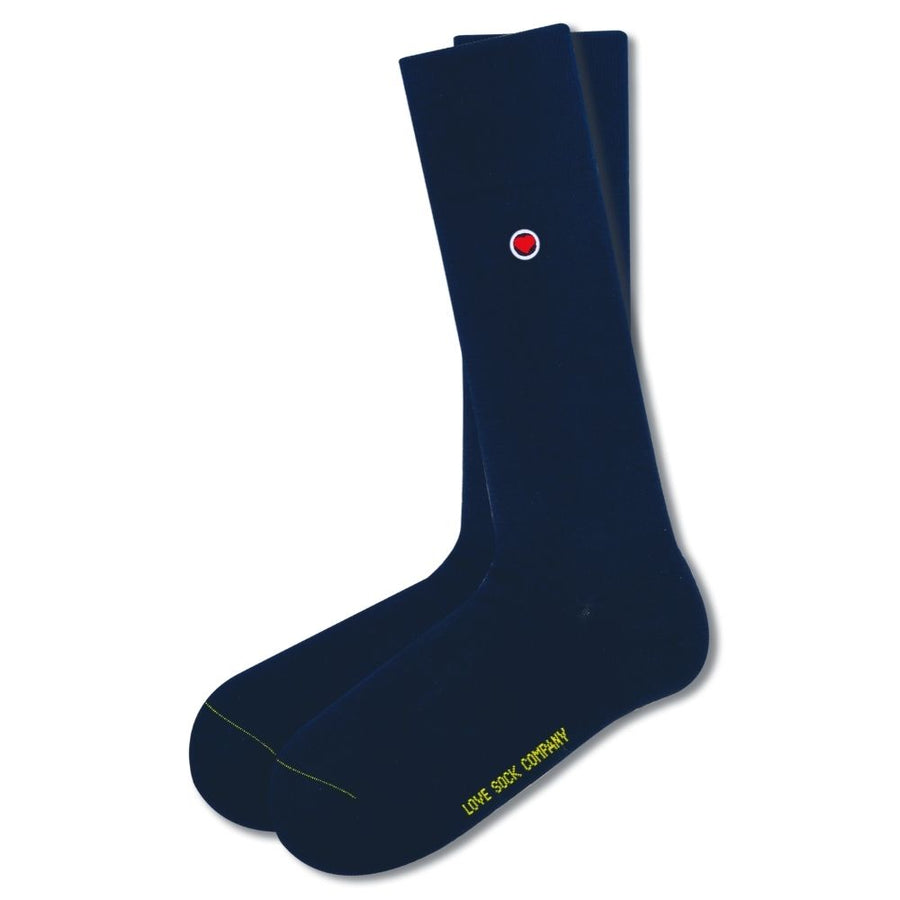 Navy Blue Solid Socks (M) - LOVE SOCK COMPANY