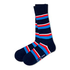 Love Sock Company Colorful Fun Striped Patterned Men's Dress Socks New York (M) - LOVE SOCK COMPANY