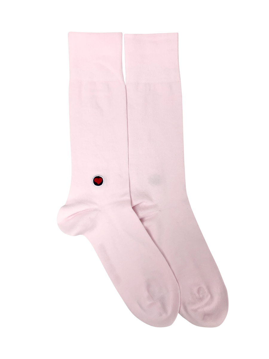 Pink Solid Socks (M) - LOVE SOCK COMPANY