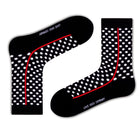Red Line Black Socks (W) - LOVE SOCK COMPANY