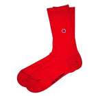 Love Sock Company Organic Cotton Women's Red Solid Crew Socks (W) - LOVE SOCK COMPANY