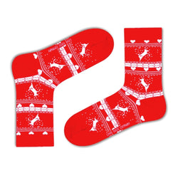 Christmas Reindeer Red Novelty Dress Socks Love Sock Company (W) - LOVE SOCK COMPANY